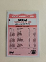 1988 Topps 1000 Yard Club #1 Charles White - Los Angeles Rams - NFL - £1.55 GBP