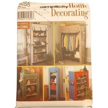 Simplicity Pattern 8255 Storage Unit Covers for Framed Shelves Home OS UC - £2.53 GBP