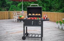Charcoal BBQ Grill 24-In Outdoor Cooking Station Barbecue Portable Campi... - £224.12 GBP