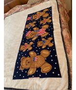 Wamsutta Hallmark Cotton Fabric Panel Patriotic Teddy Bears 12 In 7 In A... - £10.27 GBP