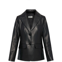 Anne Klein Women&#39;s Classic Leather Blazer Jacket - $441.00