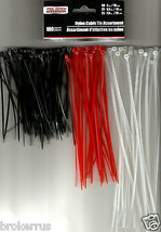 Black Red White 100 NYLON CABLE TIES 3 size AsSoRtMeNT 4&quot; 5.9&quot; 7.9&quot; Wire... - $19.81