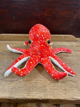 Wild Republic Small Orange Octopus Polka Dot Octopus Squid Plush - £5.44 GBP