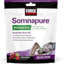 Force Factor Somnapure Melatonin-Free Soft Chews, Sleep Aid to Improve S... - £28.07 GBP