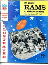 L.A. Rams vs Minnesota Vikings-NFL Football Game Program 8/31/1963-pix-stats-VG - £47.15 GBP