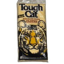 Tough Cat Extra Durable Cleaning Cloths 5 Reusable 1980 Vintage New Old ... - $353.18 MXN