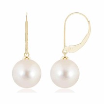 Authenticity Guarantee 
ANGARA 10MM Freshwater Cultured Pearl Earrings with L... - £389.47 GBP