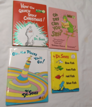 Dr. Seuss Beginner Hardcover Books Lot of 4: Grinch Fish Places Oh Say Can You - £11.06 GBP