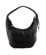 Halston Heritage CX2006L1 Leather Slouchy Shoulder Hobo Bag, Black - £74.75 GBP