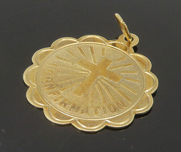 14K GOLD - Vintage Religious Cross Confirmation Catholic Pendant - GP104 - £105.52 GBP