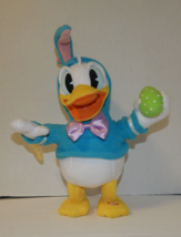 Disney Hallmark Donald Duck &quot;Don&#39;t Pull My Ears&quot; Animated Easter Bunny Plush - £22.46 GBP