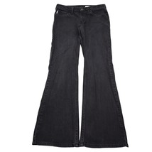 Carhartt Pants Womens 6 Black Mid Rise Flat Front Original Fit Flared Jeans - £23.52 GBP