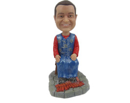 Custom Bobblehead Chinese Firecracker Master Ready Blow The Town - Careers &amp; Pro - £80.42 GBP