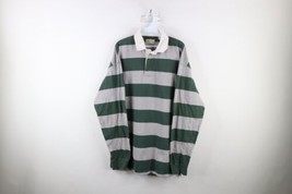 Vintage 90s Streetwear Mens XL Extra Tall Striped Long Sleeve Rugby Polo... - £47.27 GBP