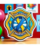 Firefighter Decal Down Syndrome Maltese Cross Window/Hardhat Decal - $3.95+