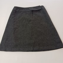 Studio Y Women's Gray Wool Blend Pull-On A-Line Skirt Size 7 Measured Waist 30" image 3