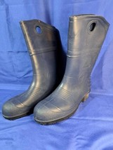 OnGuard DuraPro Tall Boots Blue Men&#39;s Size 16 ASTM Steel Toe Safety Work - $42.06