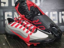 Nike Vapor Edge Speed 360 Black/Red/Gray 95 Football Cleats CV6349-010 M... - $129.97