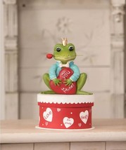 Valentine Froggie Love On Box Be Mine Figurine  by Bethany Lowe New Frog - £32.17 GBP