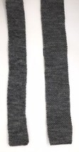 Gray Knit Square End Tie Private Club 51&quot; L Slim 2&quot; W 100% Wool - £15.98 GBP