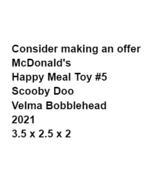 McDonalds Happy Meal Toy 5 Scooby Doo Velma Bobblehead 2021 Action Figure - £7.76 GBP