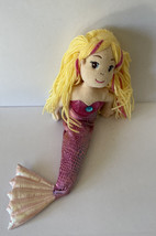 Aurora World Blonde Mermaid Doll Yellow Yarn Hair Plush Doll - £7.86 GBP