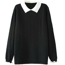 Minibee Women&#39;s Pan Collar Knitted Sweater Long Sleeve Pullover Sweatshirt XL - £21.43 GBP