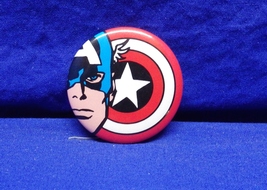 Vintage 1989 Marvel Pinback Button: &quot;Captain America&quot; 1 3/4&quot;  - £7.95 GBP