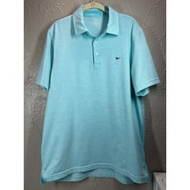 Vineyard Vines Mens Striped Polo Aqua Short Sleeve Collared Perfomance M... - $464.68 MXN
