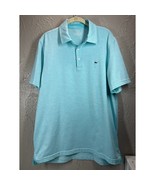 Vineyard Vines Mens Striped Polo Aqua Short Sleeve Collared Perfomance M... - $464.68 MXN