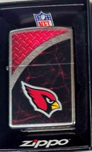 Retired 2018 NFL Arizona Cardinals Diamond Plate Style Zippo Lighter - $23.70
