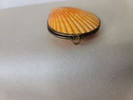 Natural Shell Treasure Box Gold Tone Edges and Hinges 3 Inches C Handmade - £11.66 GBP