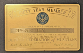 Vtg. Detroit Federation Musicians 50-Year Member Token 1982 [e-09] - €8,66 EUR