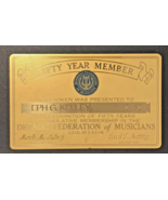 Vtg. Detroit Federation Musicians 50-Year Member Token 1982 [e-09] - $183.98 MXN
