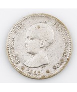 1891 SPAIN 1 PESETA VERY GOOD COIN - $51.17 CAD