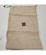 Trade Mark Brand Burlap Jute Sack With Drawstring Carrying Bag Leather 3... - €21,06 EUR