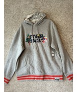 Disney Star Wars Holiday Gray Pullover Hoodie Adult Size Large - $79.99