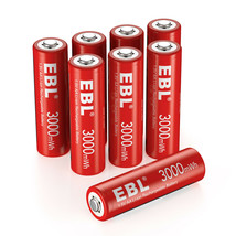8 Pcs 1.5V Aa Batteries 3000Mwh Rechargeable Aa Lithium Li-Ion Batteries + Case - £52.19 GBP