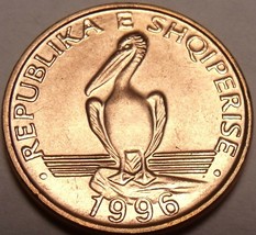 Gem Choice Unc Albania 1996 1 Lek~Brown Pelican Coin~See Our Coins~Free ... - $3.87
