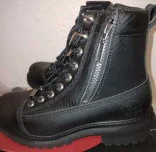 New Women&#39;s Milwaukee Freedom Flex  Leather Lace-Up Motorcycle Boots Sid... - $1,485.91 MXN