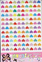 3D Colorful heart Love Hearts Craft Kindergarten Sticker 25x20 cm/10x8 inch - £3.61 GBP