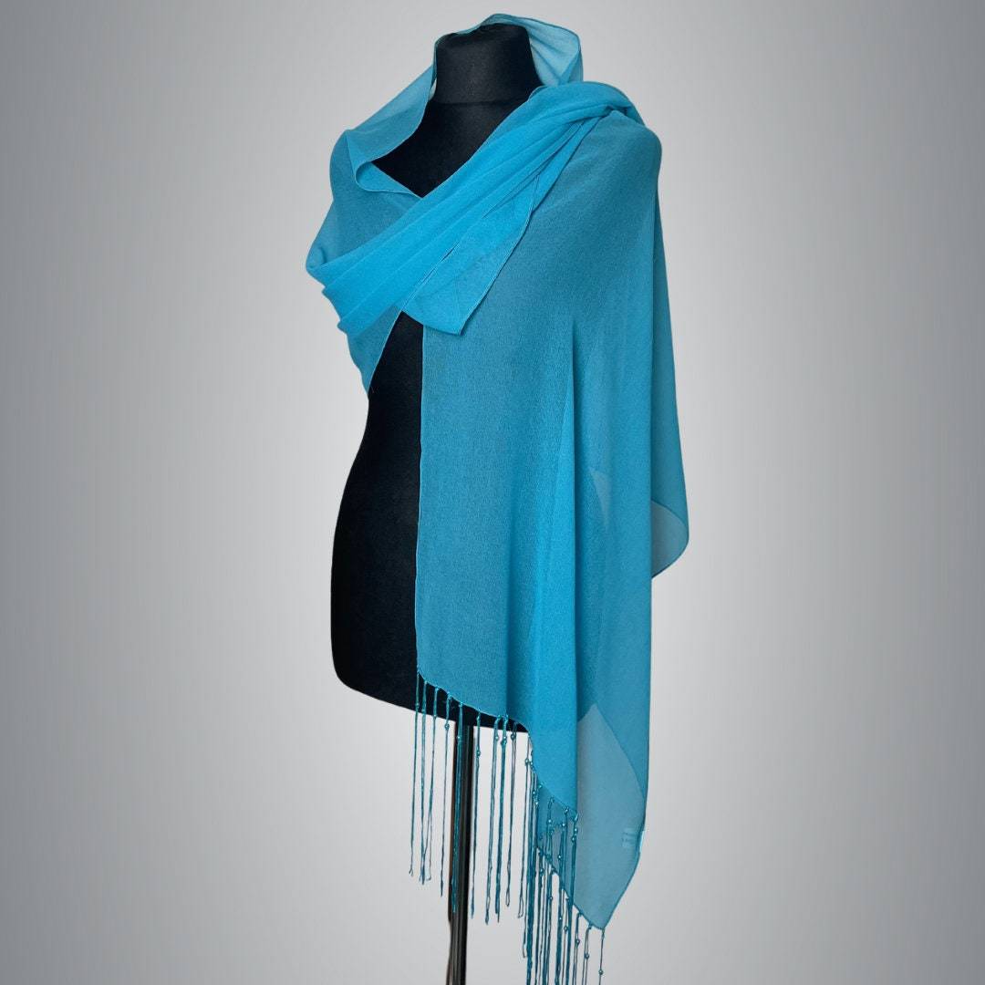 Chiffon Wrap Shawl Bolero Party Scarf Wedding Shrug Elegant Accessory 200 cm Ste