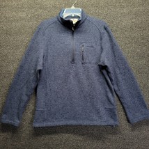 Woolrich Sweater Men's Sz L Blue Long Sleeve 1/4 Zip - £27.01 GBP