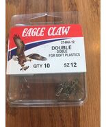 Eagle Claw 273AH-12 Double For Soft Plastic 10 QTY Size 12 Ships N 24h - $28.75 CAD