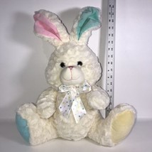 Kellytoy Easter Bunny Plush 18” Stuffed Animal Pastel Feet Ears Bow Super soft - £15.68 GBP