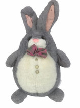 Vintage Rabbit Plush Russ Bumby Gray Easter Bunny Stuffed Animal - £34.88 GBP
