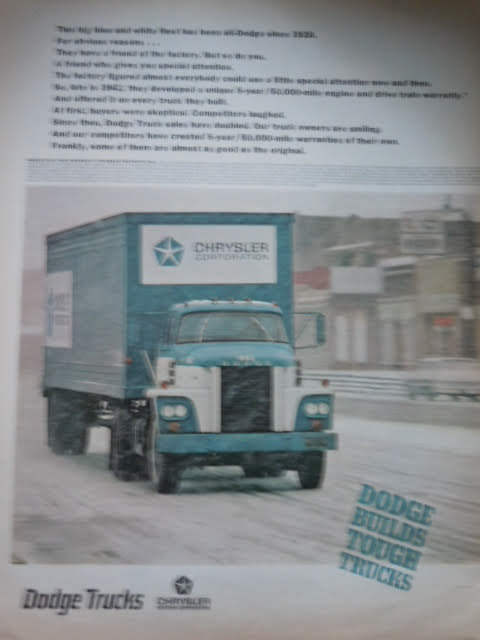 Chrysler Dodge Trucks Dodge Builds Tough Trucks Print Magazine Advertise... - $5.99