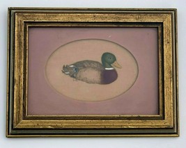 Loretta Corelli Di Lelio Signed Small Antique Duck Folk Art Painting 1985 Framed - £19.98 GBP