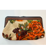 Vintage MCM Clutch Purse Interpur Floral Brown Orange Green Unique RARE - $44.99