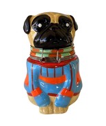 Pugly Sweater Hinged Ceramic Treat Jar Canister Dog Cute Boston Warehouse - $236.48 MXN